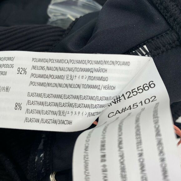 Mink Pink Kylie Black Lace-Up Ribbed Bandeau Bikini Top Women's Size Medium M - Picture 7 of 9